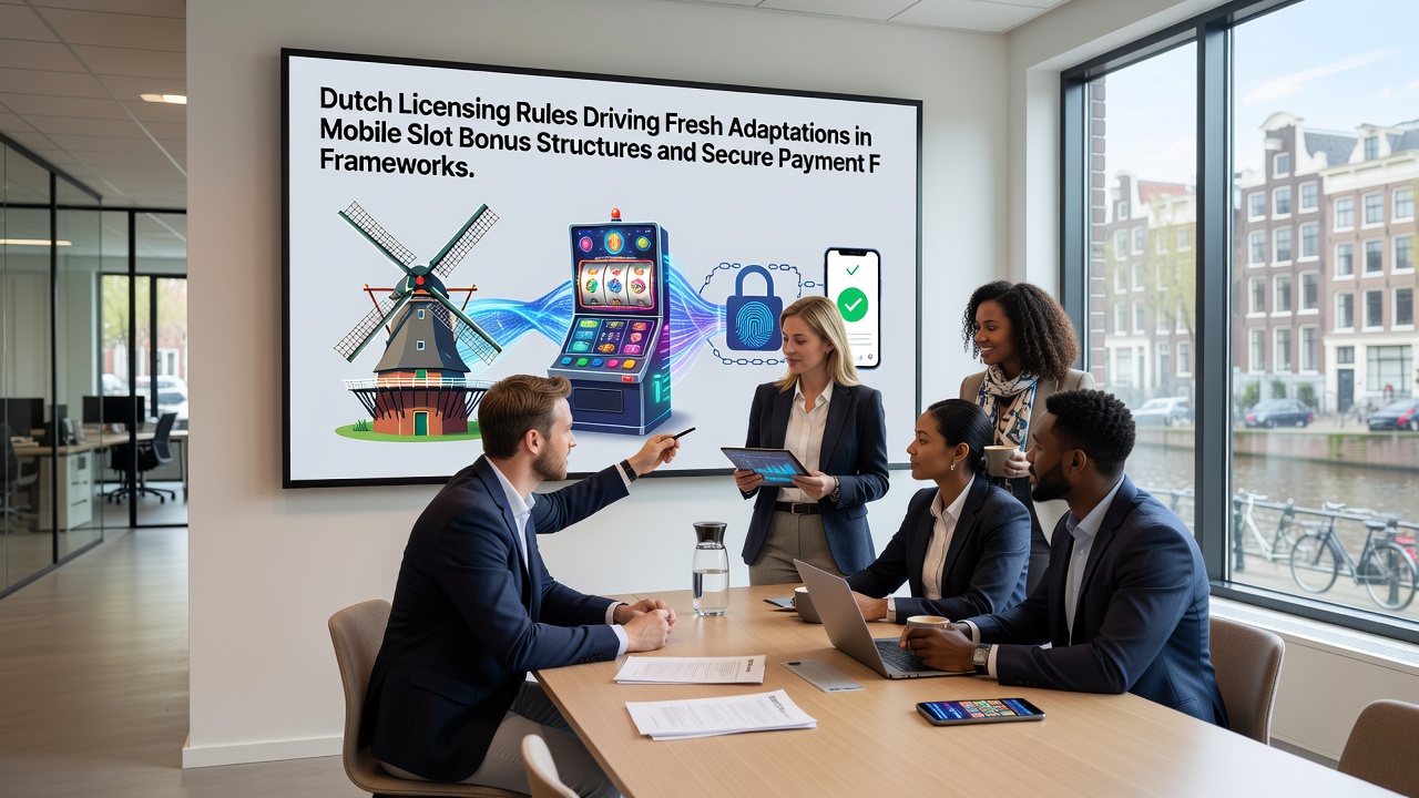 Diagram van beveiligde betalingsstromen onder Nederlandse licentieregels met focus op mobiele integratie